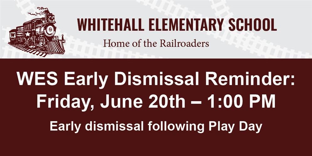  Whitehall Elementary Play Day Scheduled for Friday, June 20